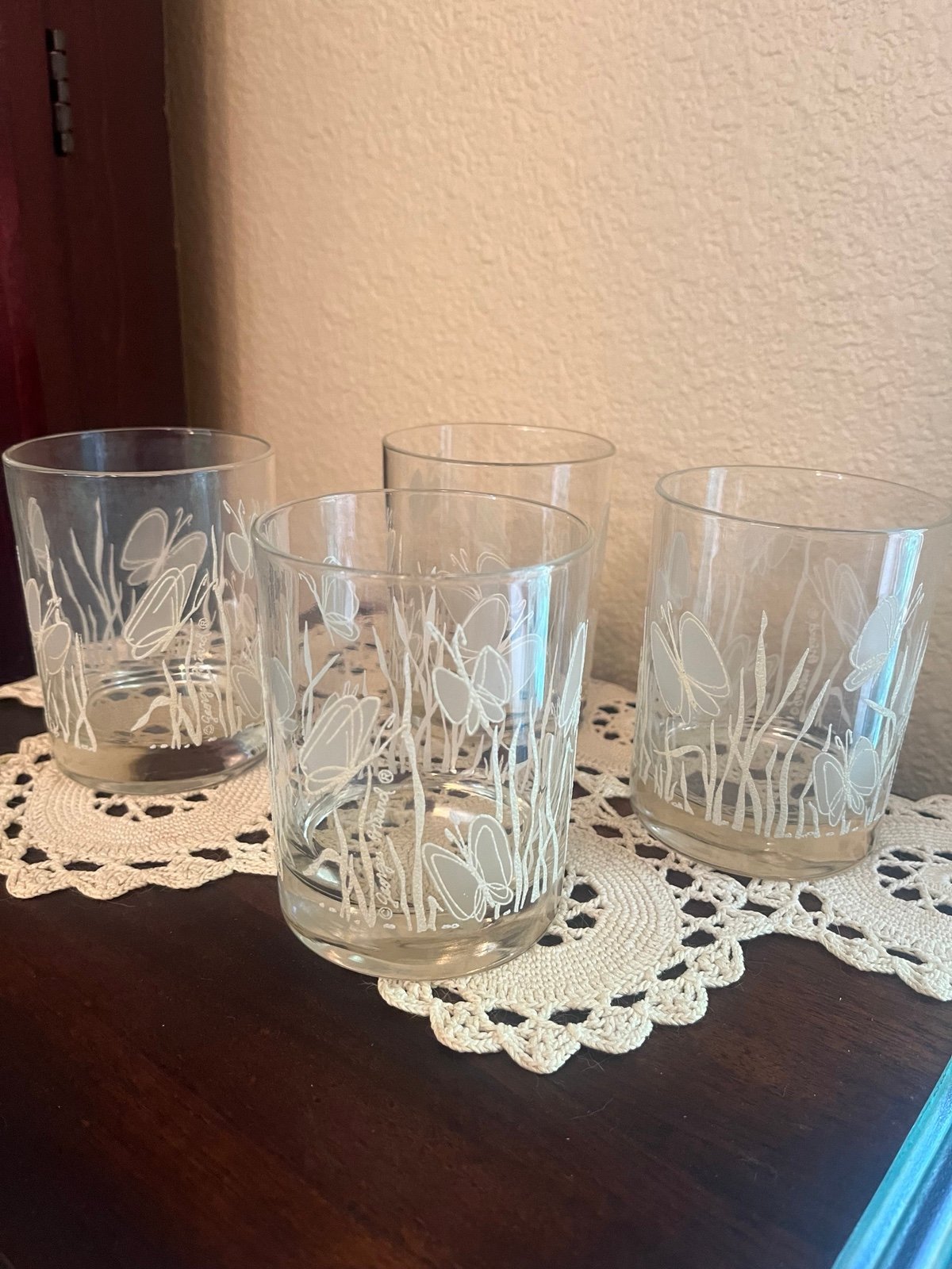 4 Vintage Georges Briard Low Ball Glasses