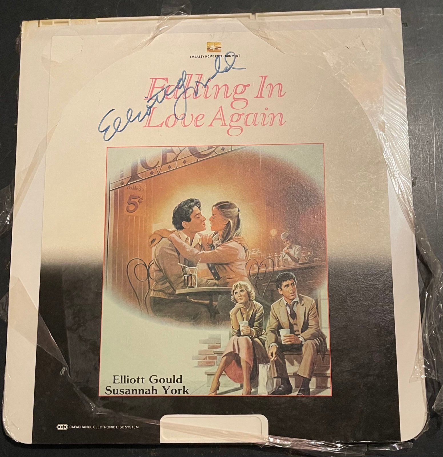 ELLIOTT GOULD Signed 1983 FALLING IN LOVE AGAIN RCA Laserdisc SEALED