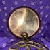 Antique Griswold Cast Iron Pentacle Trivet(painted brass) & Brass Offering Plate