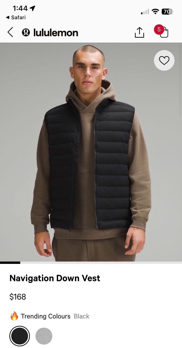 NWT Navigation Stretch Down Lululemon puffer vest