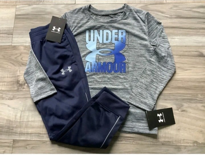 Boys Under Armour Long Sleeve Shirt & Jogger outfit Size 4 (NWT)PRICE IS FIRM