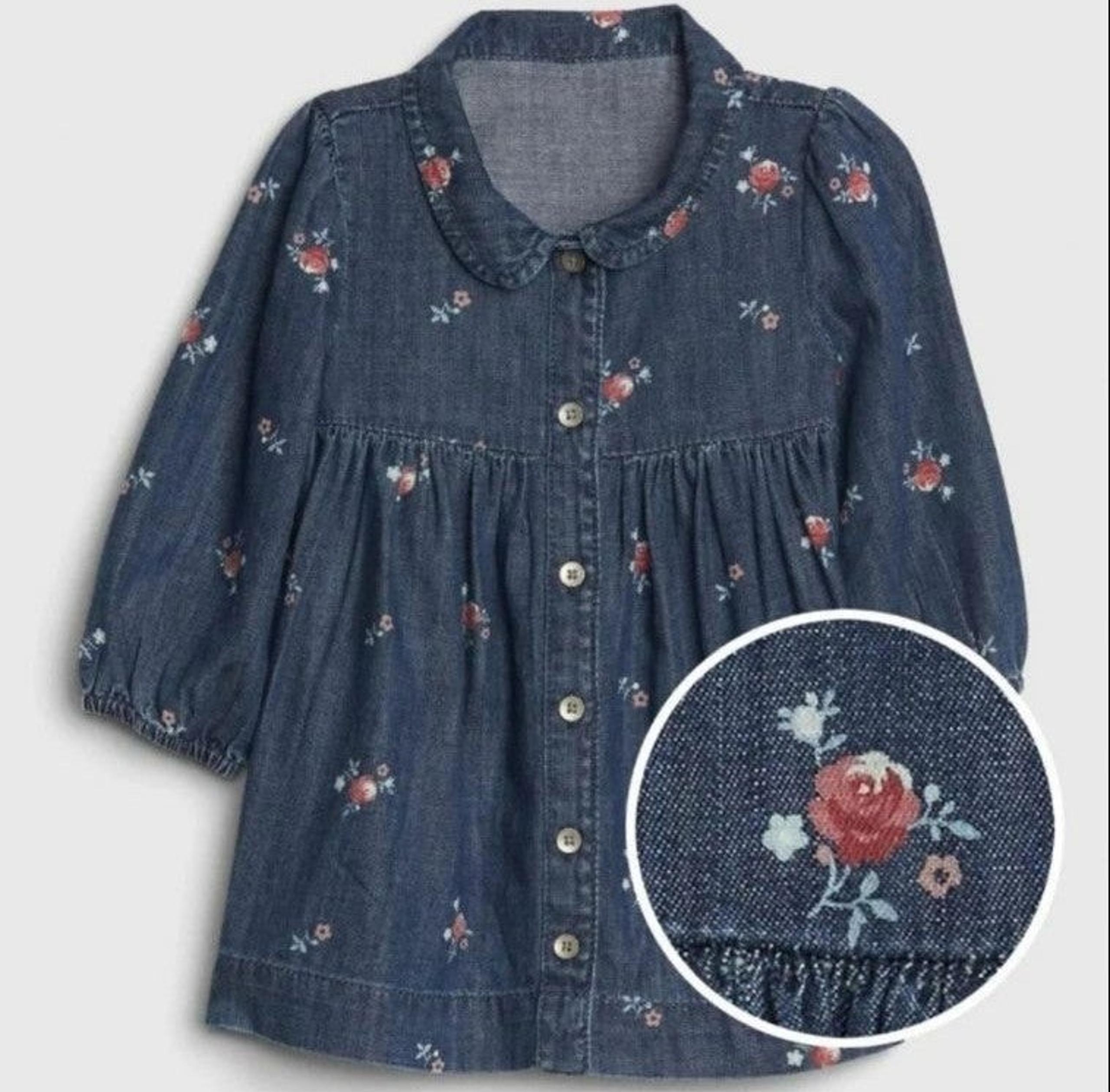 NWOT GAP denim dress baby 0-3M