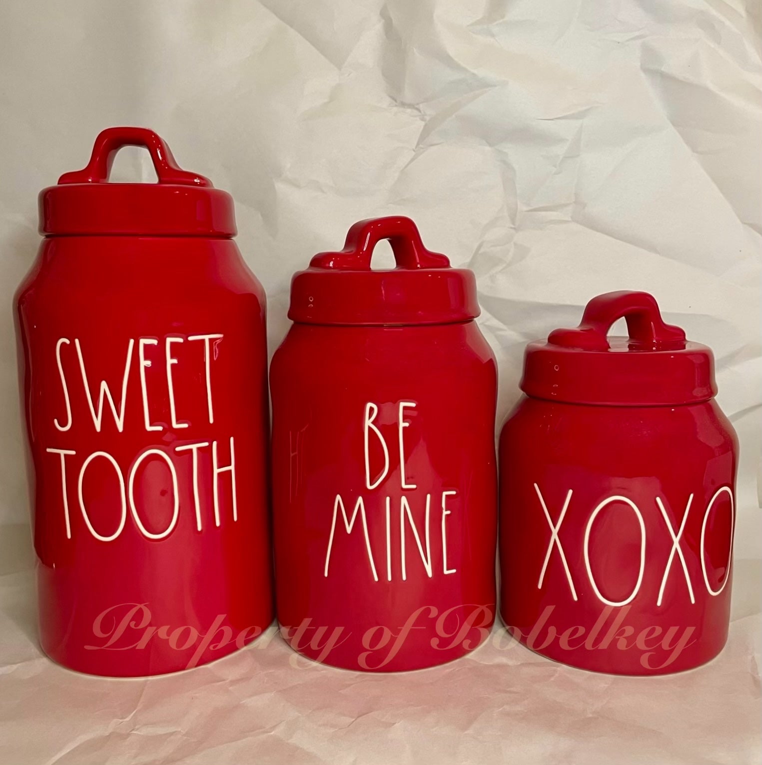 Rae Dunn Valentines canister bundle