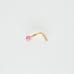 Solid 14kt gold Nose piercing with pink
