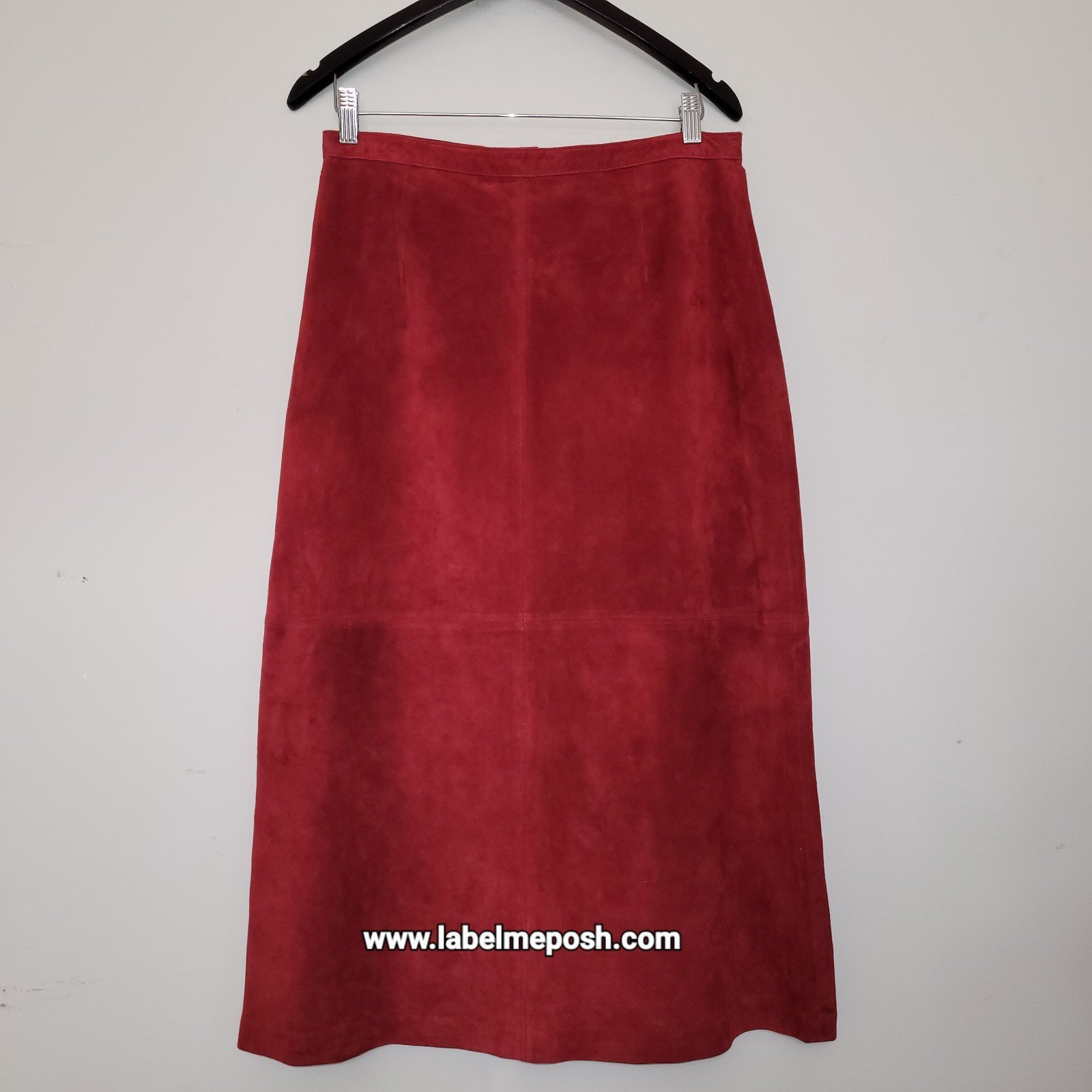 100% suede leather skirt