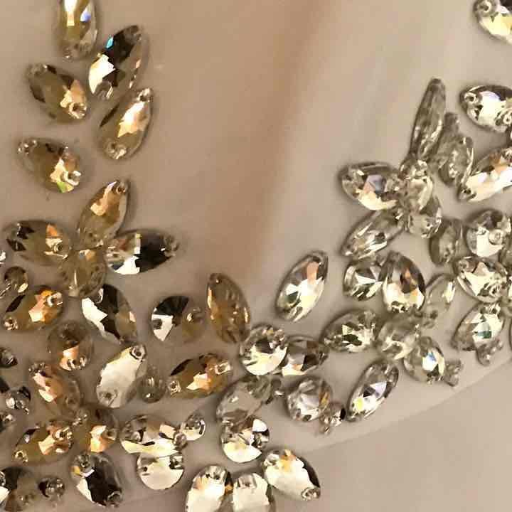 White Wedding Dress w/Crystals