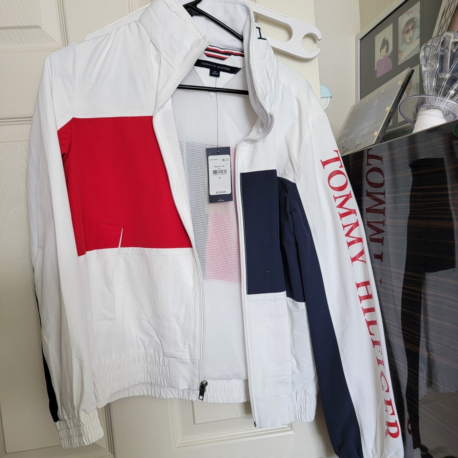 tommy hilfiger colorblock windbreaker