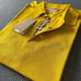 Authentic Burberry Men Casual Polo T-Shirt Gorse Yellow Medium