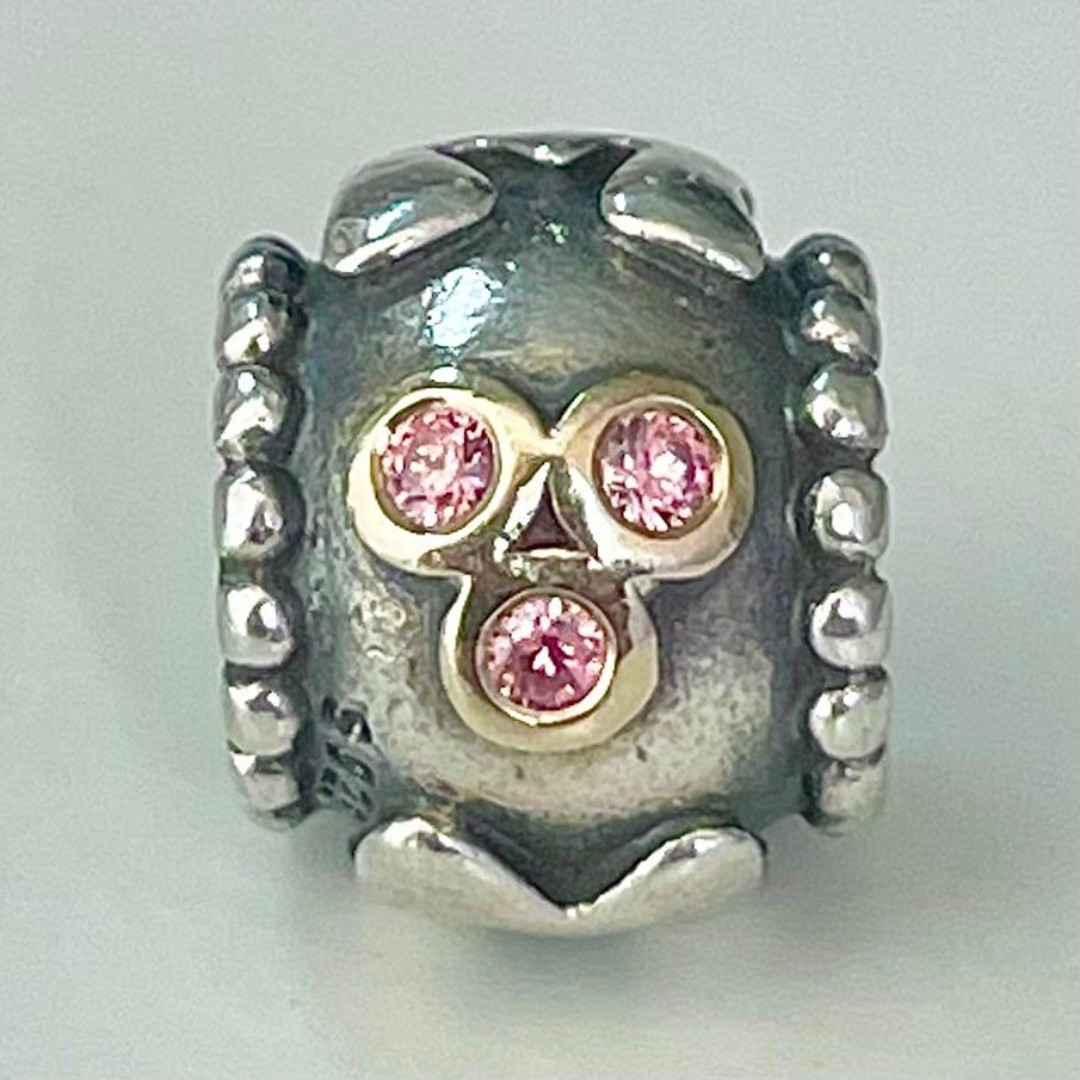 Pandora MOM Pink CZ Dual Tone Charm