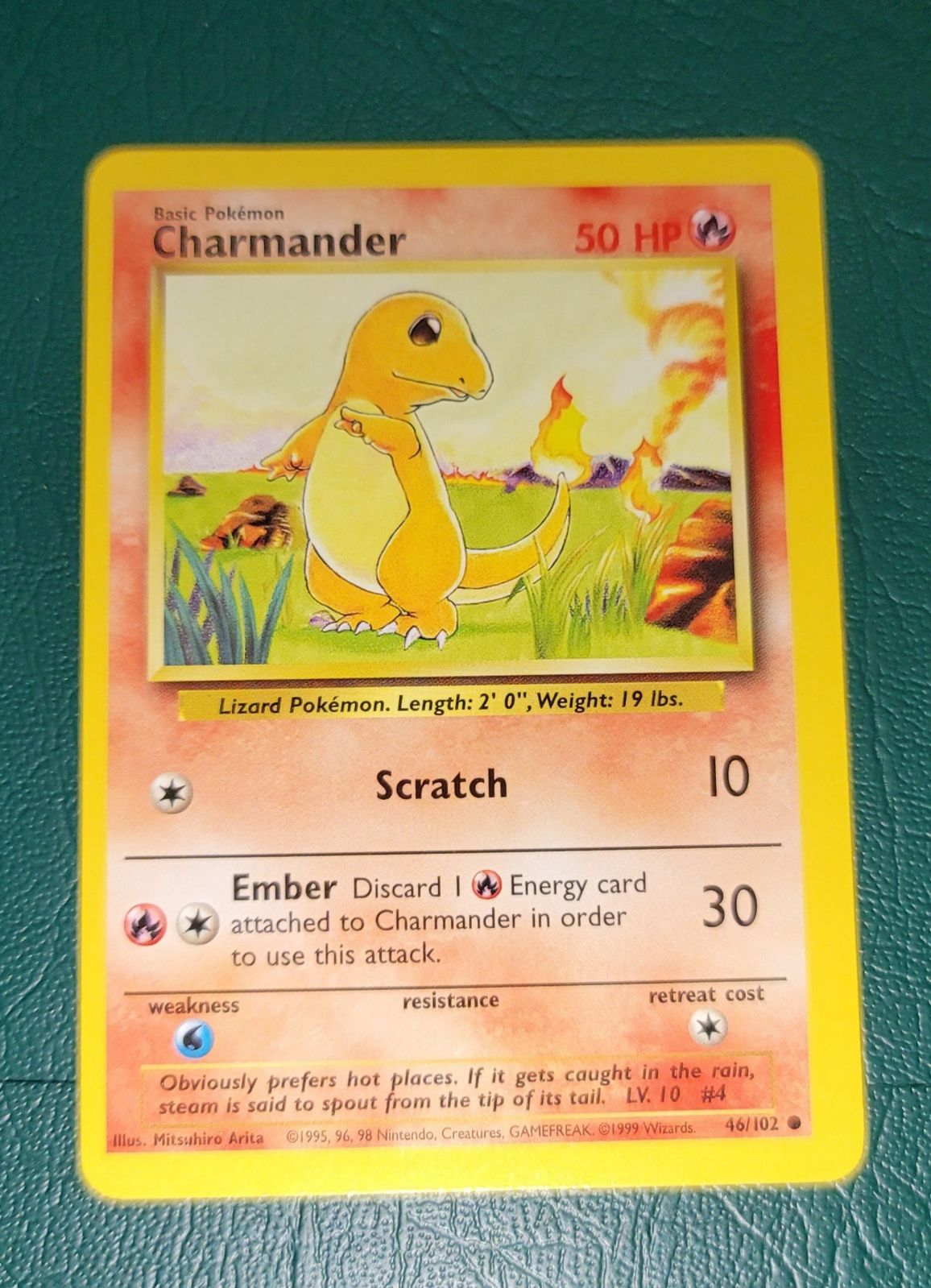 Charmander base set 1999 pokemon card