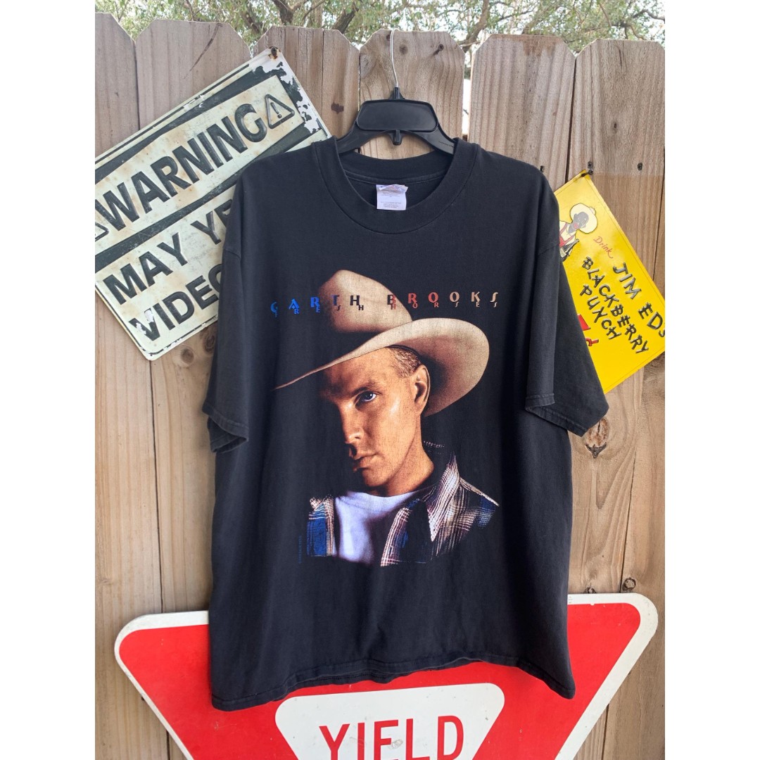 Vintage 90s Garth Brooks Country Music Concert tour Tshirt Size XL
