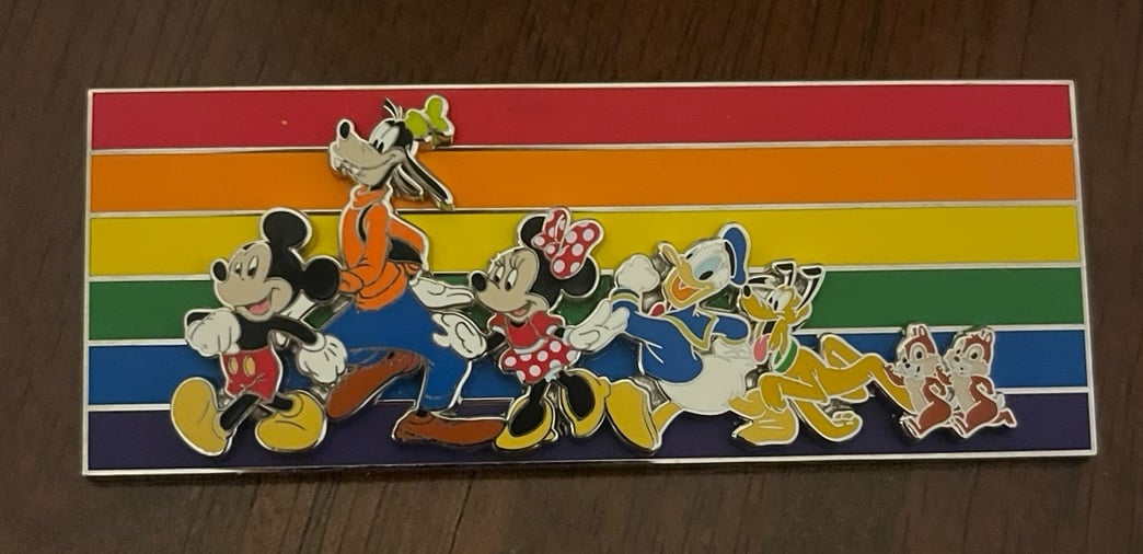 Disney Parks 2020 Pride Rainbow Jumbo Flag Pin Mickey Limited Edition 2500