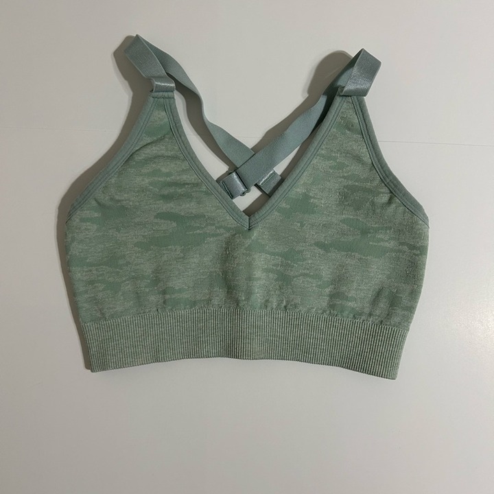 AYBL green camo high waisted seamless leggings with matching sportsbra