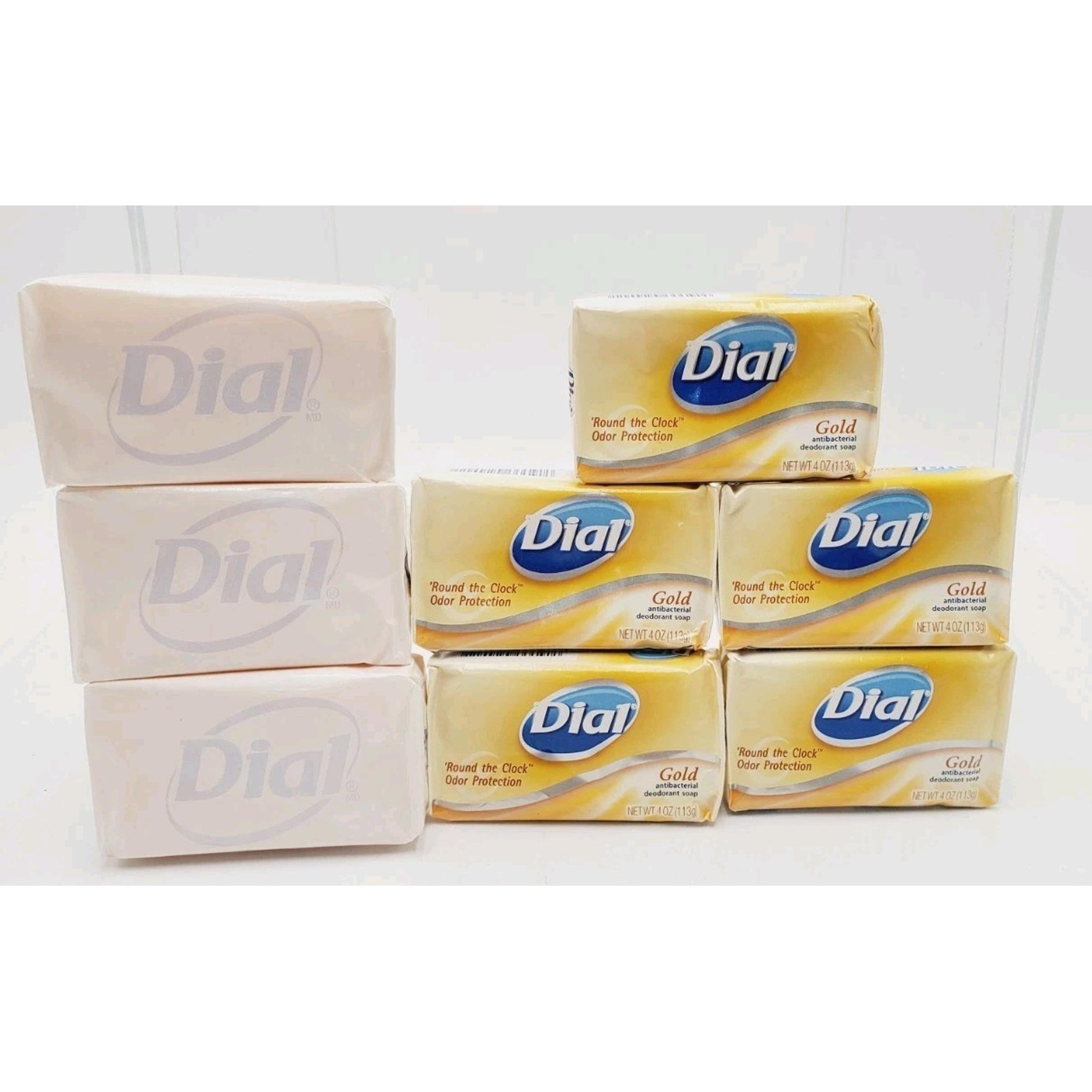 Lot Of 8 Dial Gold Antibacterial Deodorant Bar Soap 4oz Bars Vintage 2006 2018
