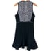 Rebecca Taylor Grey & Metallic Blue Paneled Tweed Flounce Dress Size 8