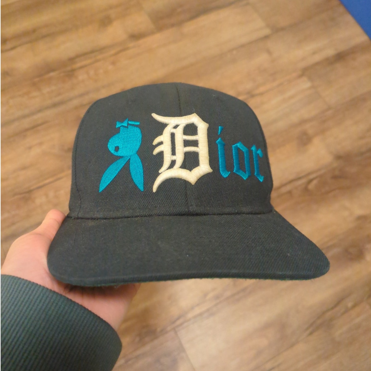 Detroit Tigers Dior Playboy Bunny Snapback Hat Baseball MLB