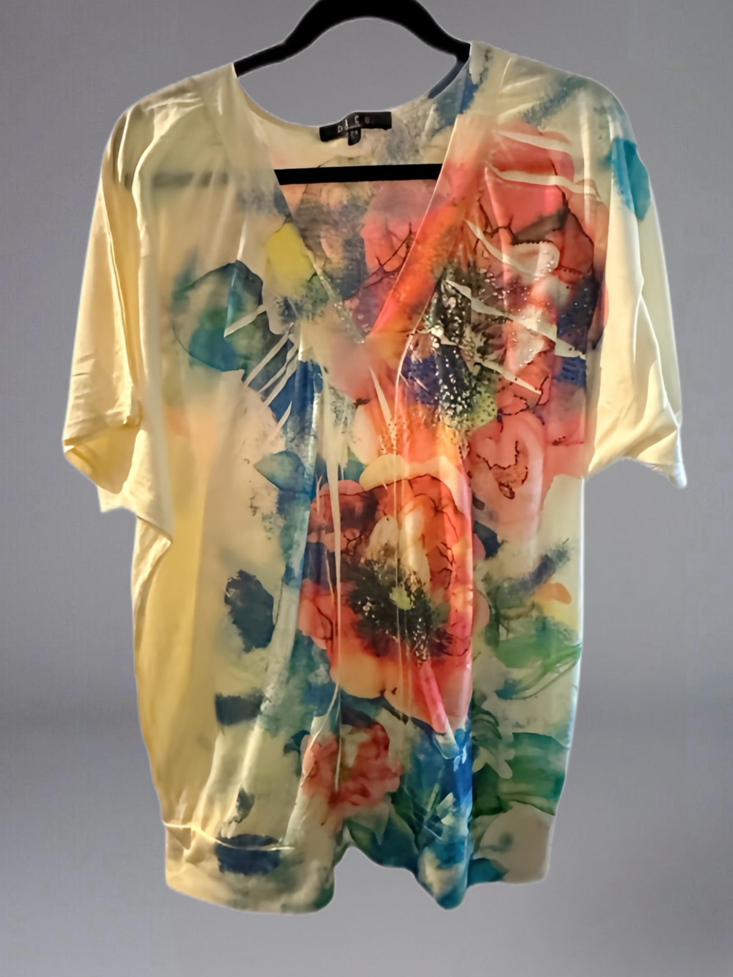 Plus Yellow Floral Top (2X)