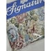 Vtg Signature 3-Piece Twin Size Sheet Set Blue & Pink Floral Polyester/Cotton