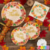 96Pcs,Thanksgiving Disposable Dinnerware, Plates, Paper Napkins, For 24 Guests
