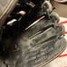 5 baseball gloves: 2 adult and 3 junior various brands