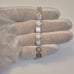 Vintage Jezlaine Sterling Silver Pink Mother of Pearl Geometric Link Bracelet