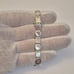 Vintage Jezlaine Sterling Silver Pink Mother of Pearl Geometric Link Bracelet