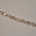 Vintage Jezlaine Sterling Silver Pink Mother of Pearl Geometric Link Bracelet