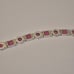 Vintage Jezlaine Sterling Silver Pink Mother of Pearl Geometric Link Bracelet