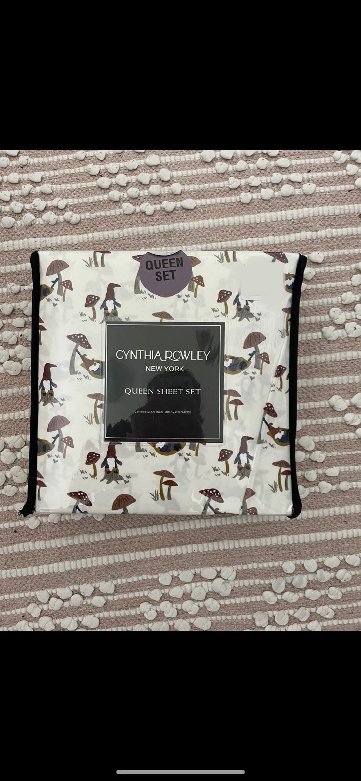 Cynthia Rowley Mushroom Gnome on Hammocks Bed Sheet Set