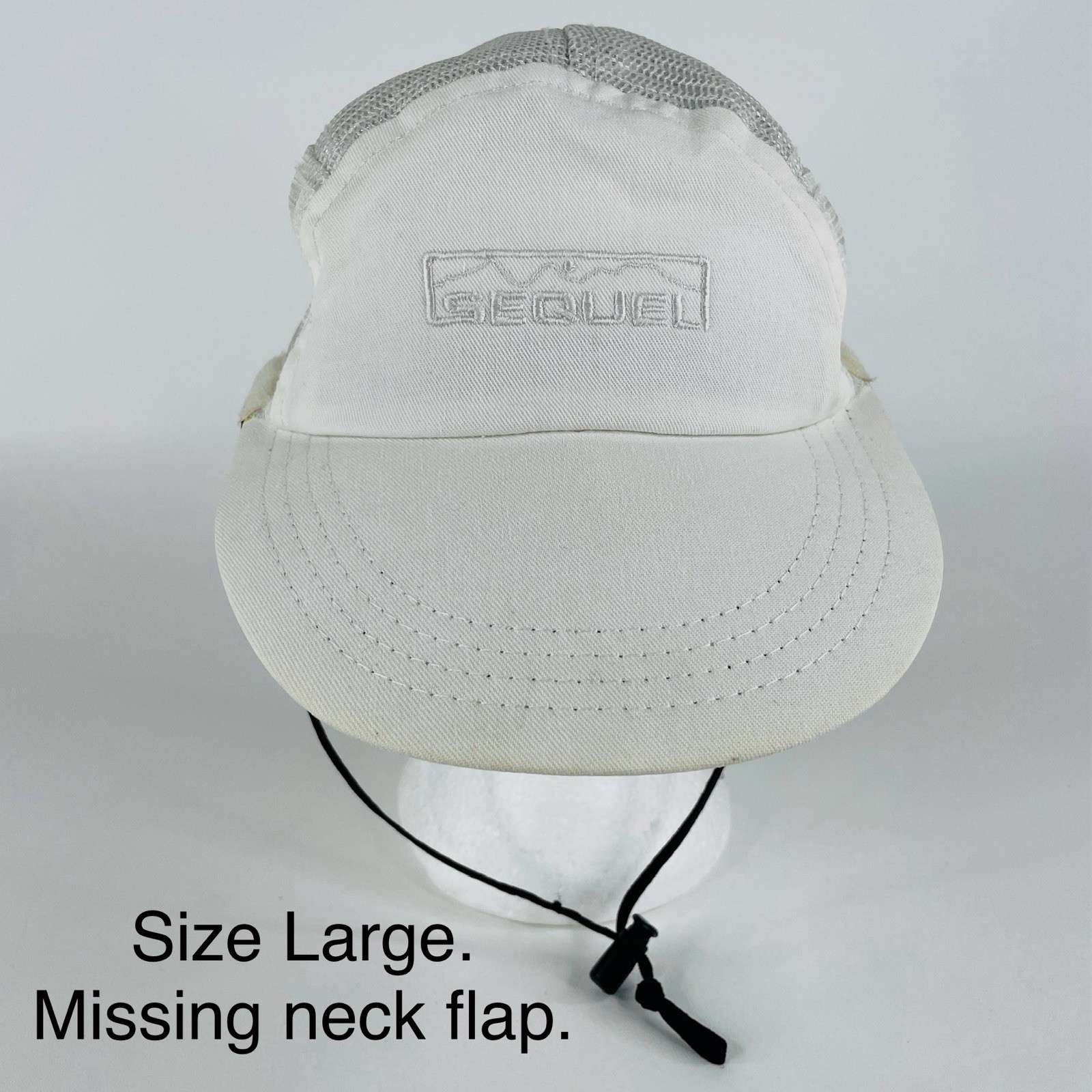 Sequel Desert Baseball Hat LARGE Mesh Reflective Top Duck Bill USA NO NECK COVER