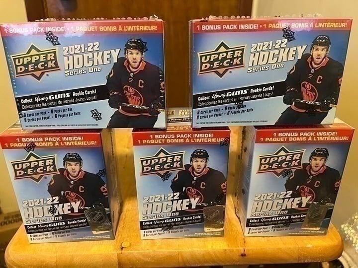 Lot of 5 2021-22 Upper Deck Series One Blaster Boxes-Young Guns Factory Sealed