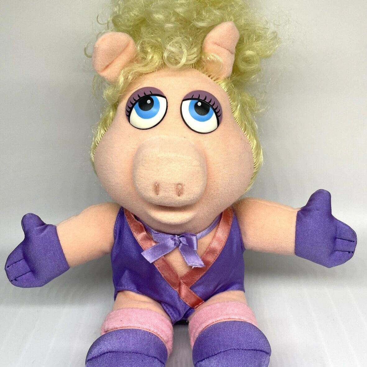 RARE Muppets Miss Piggy Plush 12 Jim Henson Aerobics Vintage 1988 Dakin