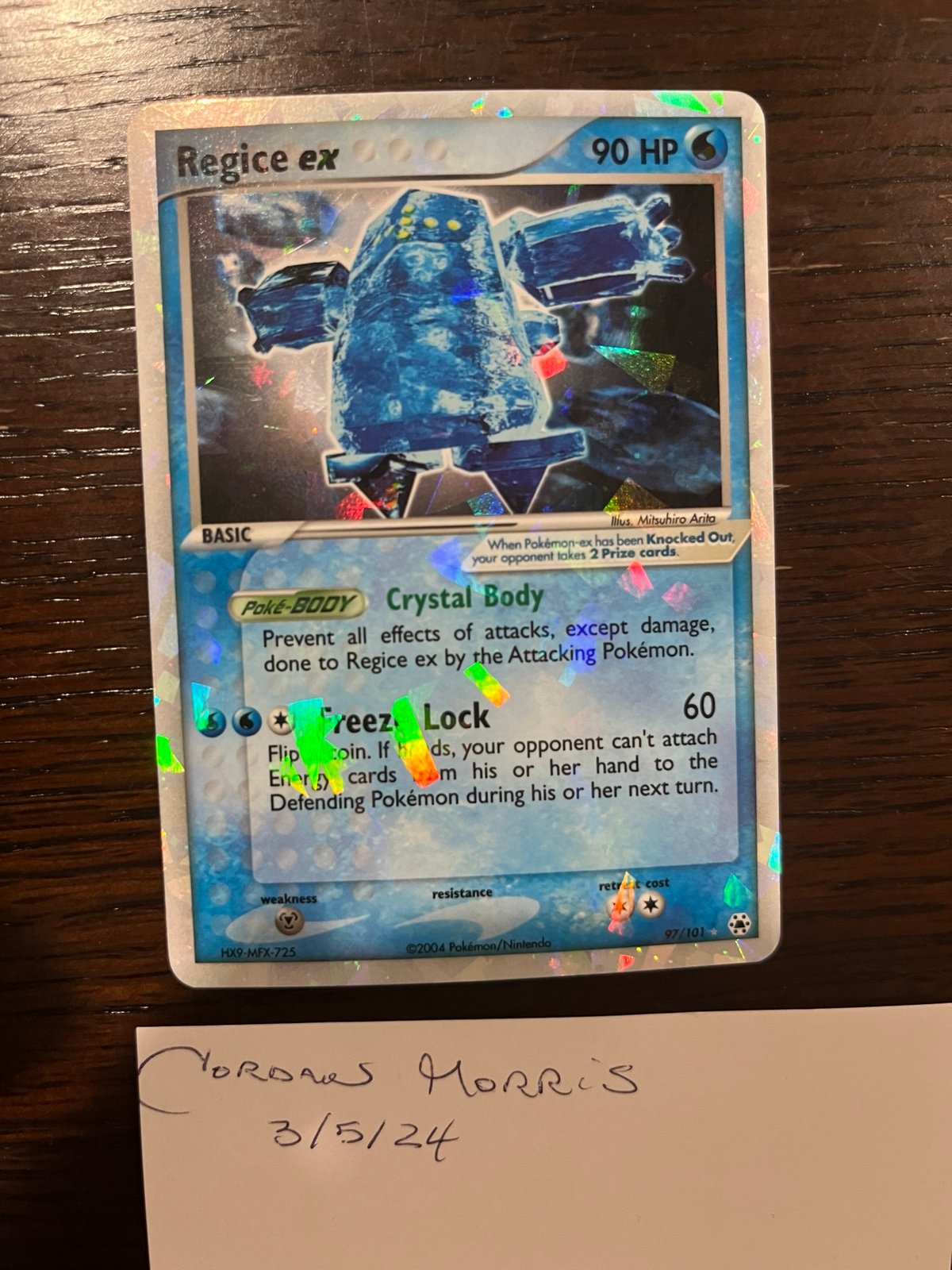 2004 Pokemon Regice ex Hidden Legends