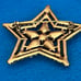 Amazing 1960s Vintage Black and Clear Star Goldtone Rhinestone Brooch 2 1/4