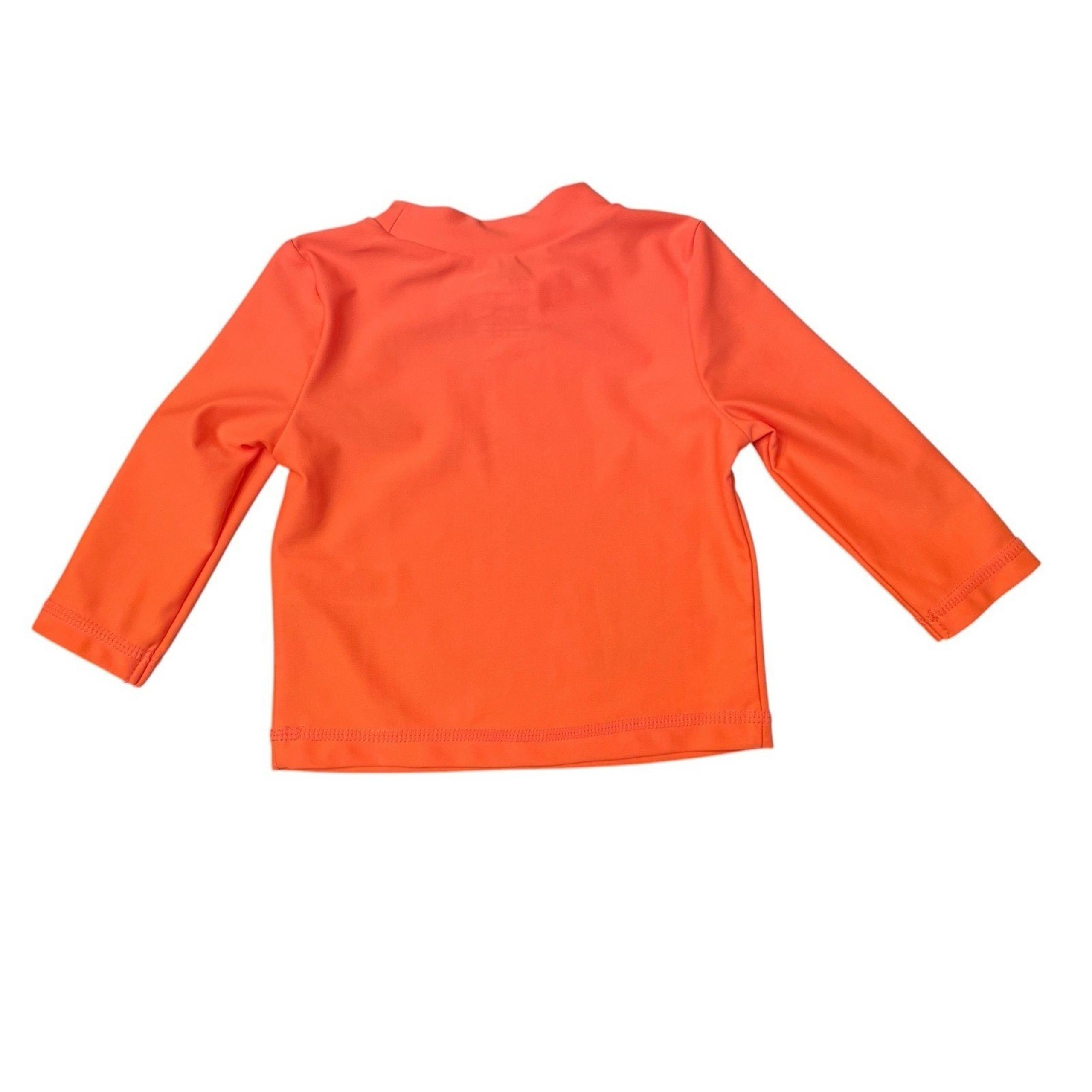 Carter's Unisex Baby Orange Long Sleeve Swim Shirt UPF 50 Sun Protective Size 6M