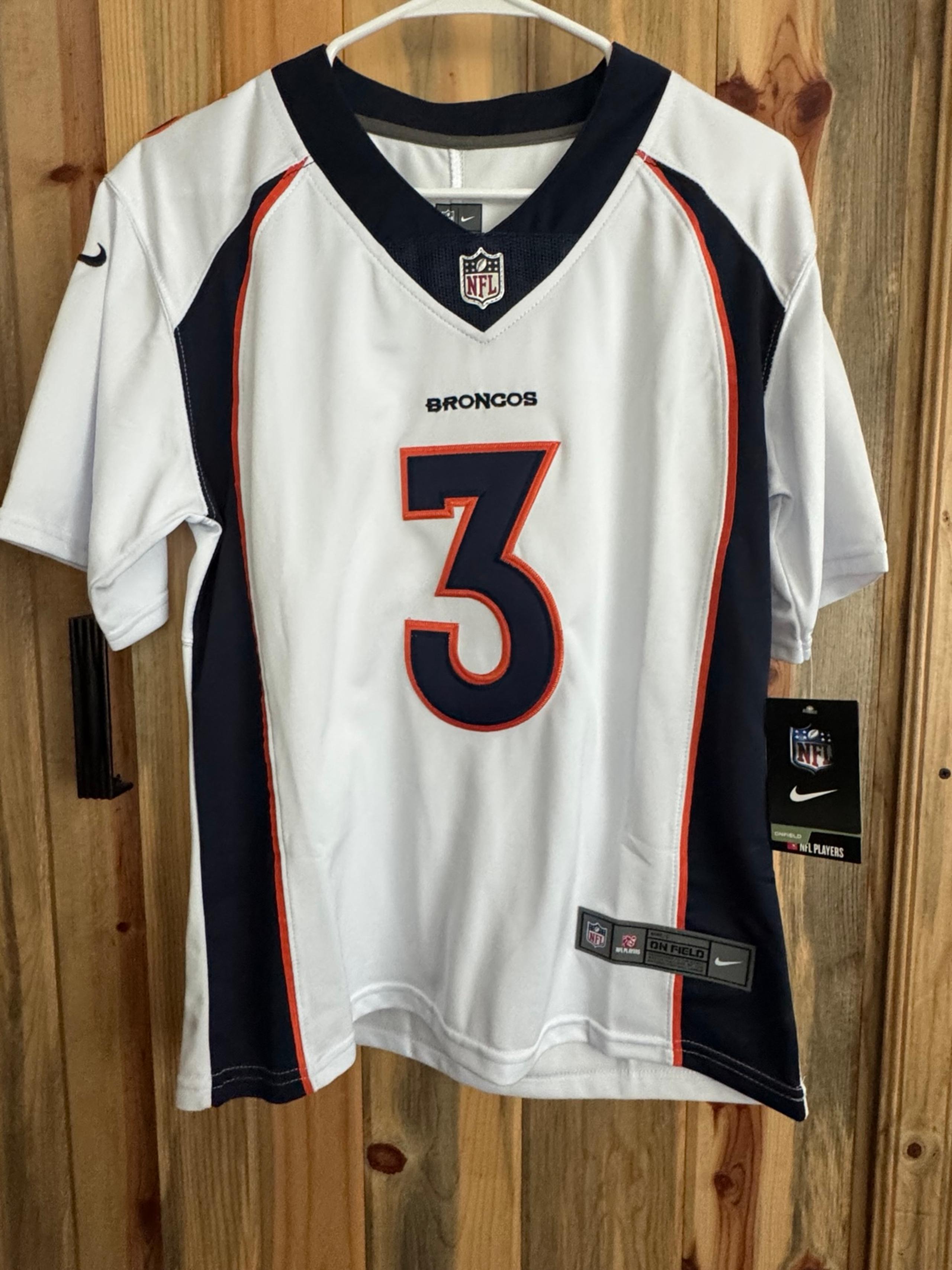 Men's Broncos Russell Wilson NFL White Game Jersey SIZE X-Large