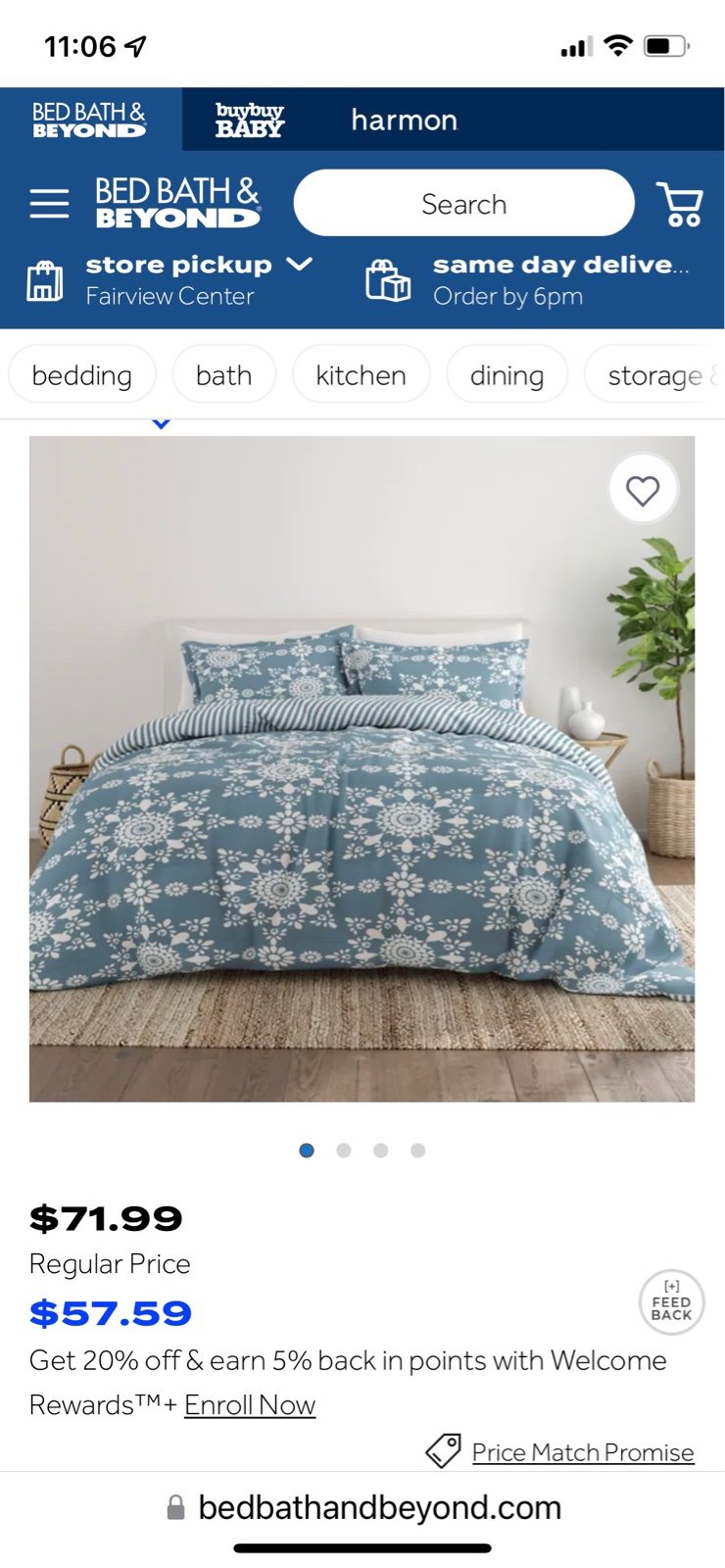 Daisy Medallion Twin XL Reversible Comforter