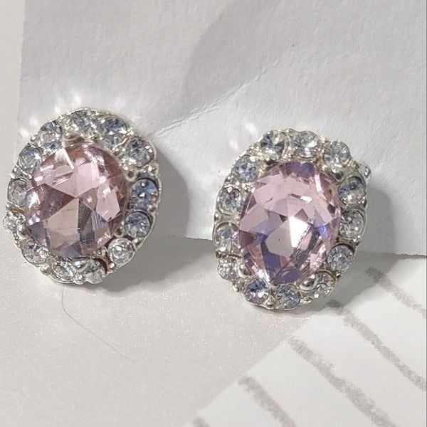 Vintage Pink Crystal Earrings