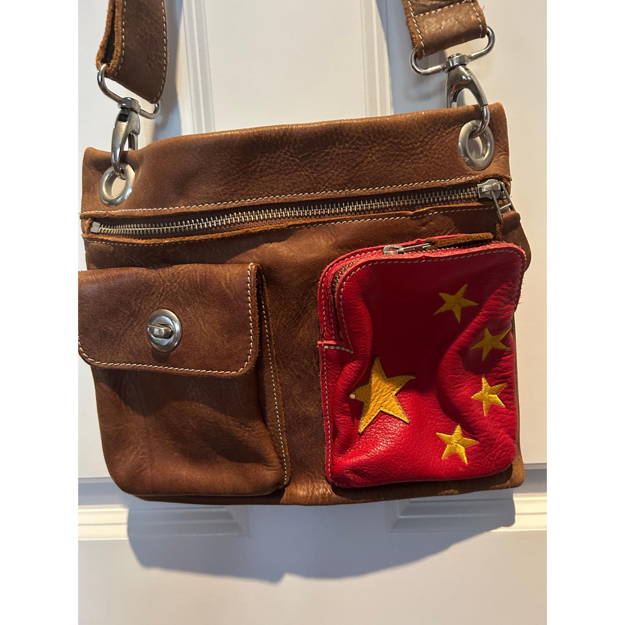 Rare Vintage USA Roots Genuine Leather Villager Bag