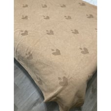 Vintage Heart Pattern Fleece Throw Blanket 80 x 58” Beige