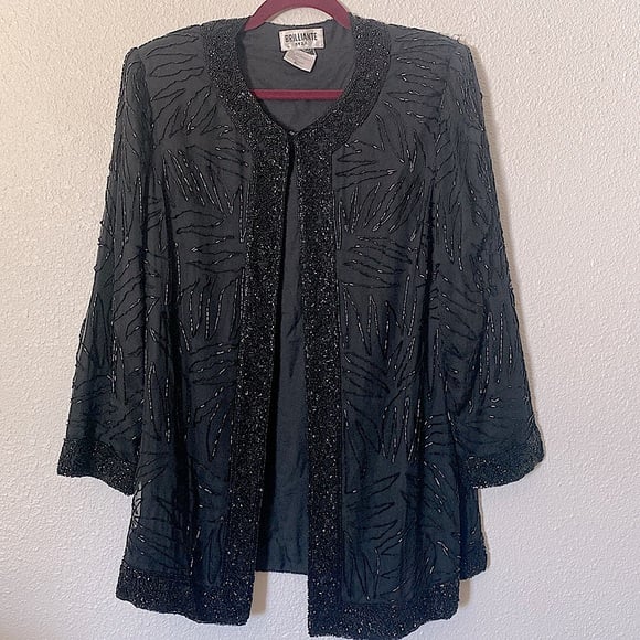 Vintage Beaded Silk coat 90s