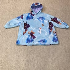 Disney Frozen Il Elsa, Anna & Olaf Long Sleeve Fleece Lined Hoodie Oversized OS