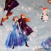 Disney Frozen Il Elsa, Anna & Olaf Long Sleeve Fleece Lined Hoodie Oversized OS