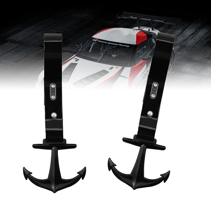 NEW 2PCS ANCHOR ANKER BLACK JDM TSURIKAWA RING BLACK Handle Strap Drift Charm