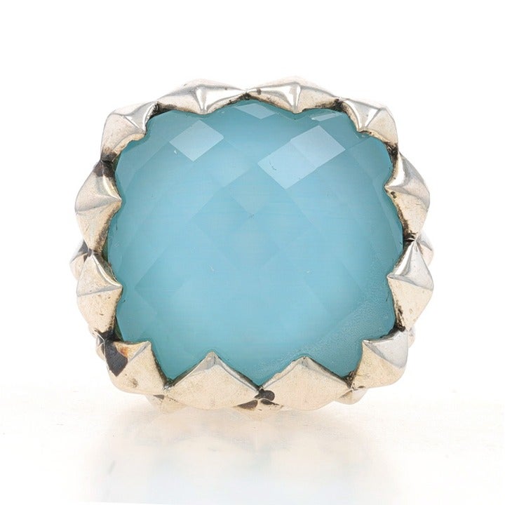 Stephen Webster Super Stud Blue Quartz Mother of Pearl Ring 925 V2518