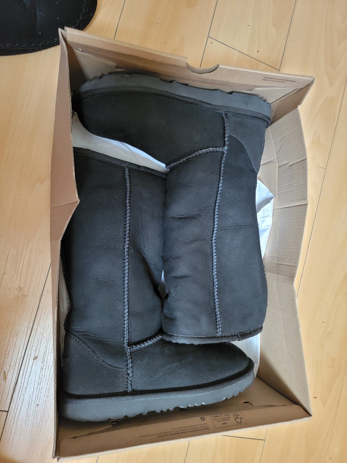 Ugg boots black kid classic tall II size 3