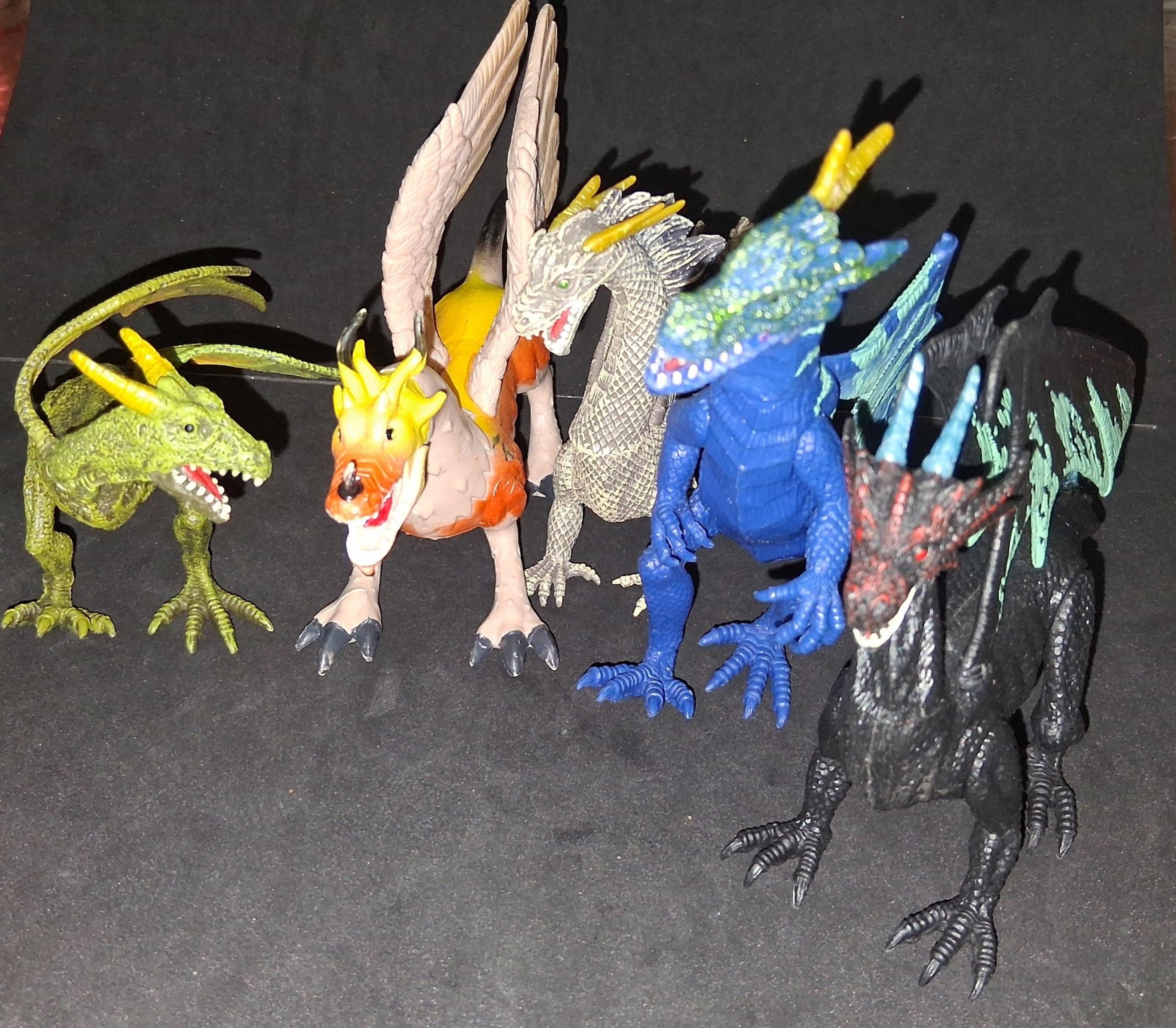 Dragon Action Figures Kid Galaxy set of 5