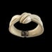 Vintage White Plastic Bow Ribbon Clamper Bangle Hinged Bracelet