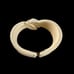 Vintage White Plastic Bow Ribbon Clamper Bangle Hinged Bracelet