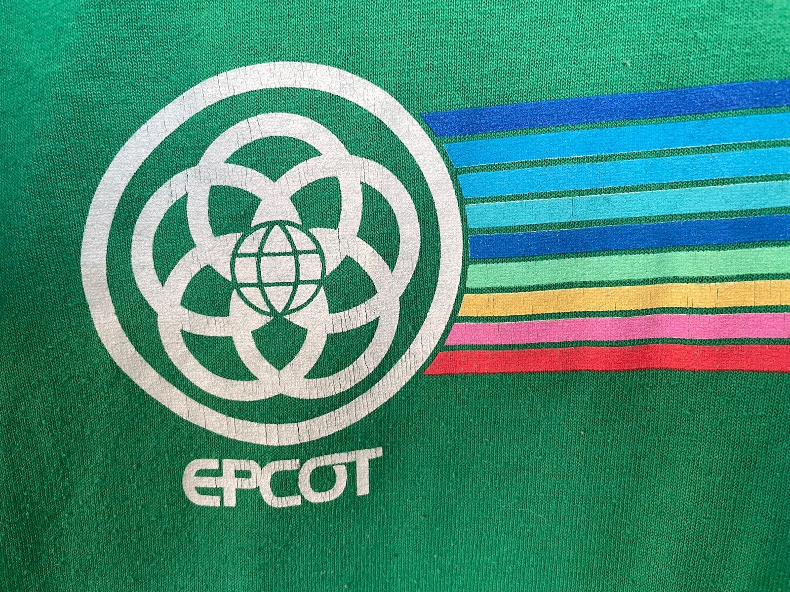 Rare Vintage Walt Disney World high quality V Neck Ringer Shirt Epcot Medium Unisex Green